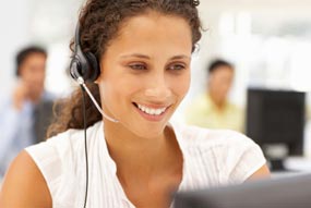 Customer Service - Women with a headset
